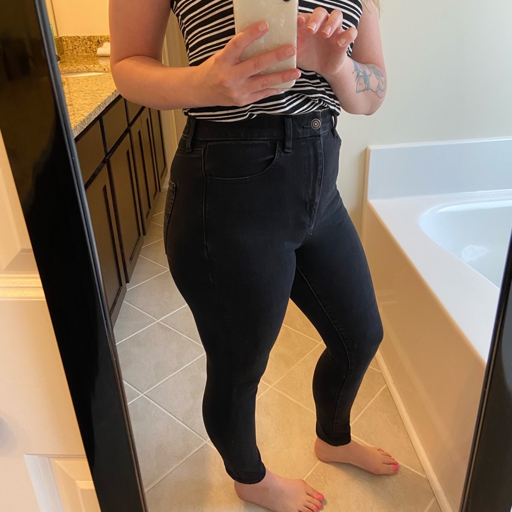 American Eagle High Waisted Black Jeans